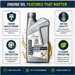 VAIISAN BIO POWER 4T Platinum 10W30 Engine Oil | API SM Performance Grade | Advanced Wear Protection & Smooth Engine Performance | 900 ml - Image 2