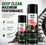 Vell Oils Vello Guard CL-70 Chain Cleaner & Degreaser Spray | Fast Degreasing Formula | Removes Dirt, Grease & Grime | Improves Chain Performance | 500m